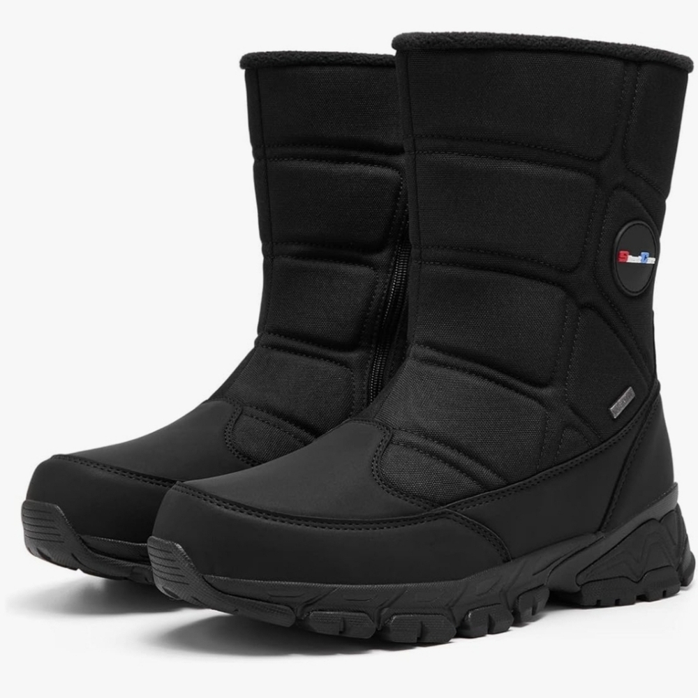 SILENTCARE Winter Waterproof Snow Boots - Mid-Calf - Size 12